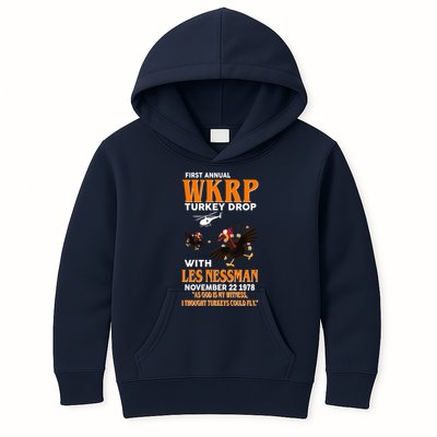 First Annual Turkey Drop Turkey Kids Hoodie