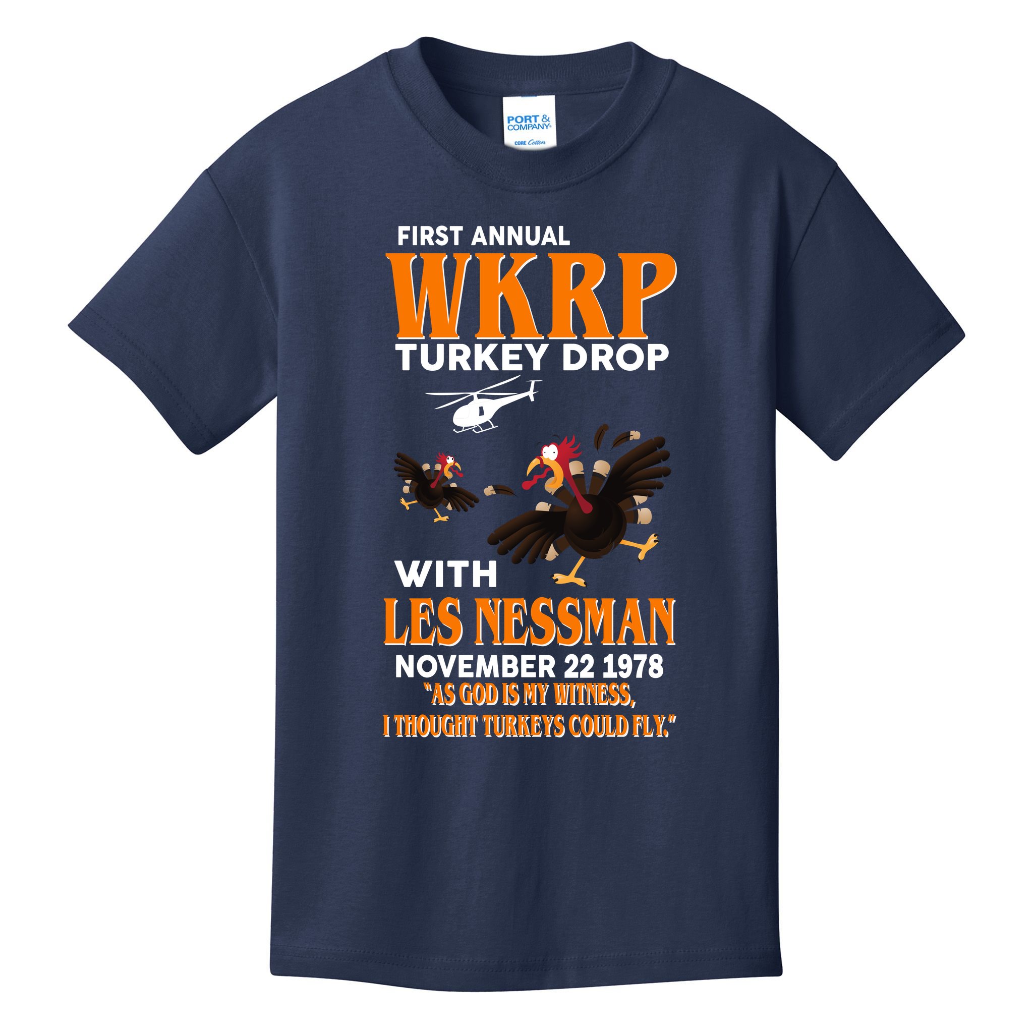 First Annual Turkey Drop Turkey Kids T-Shirt