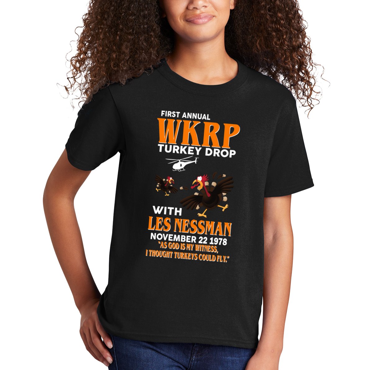 First Annual Turkey Drop Turkey Kids T-Shirt