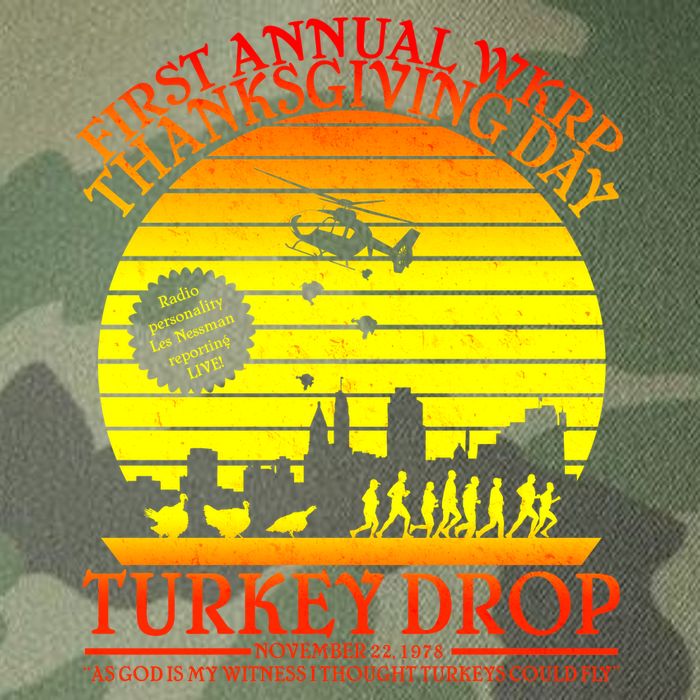 First Annual WKRP Thanksgiving Day Turkey Drop Retro Legacy Tie Dye Trucker Hat