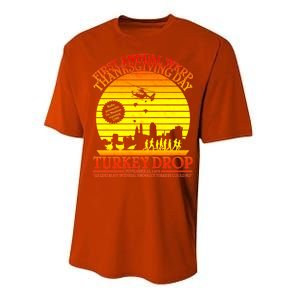 First Annual WKRP Thanksgiving Day Turkey Drop Retro Performance Sprint T-Shirt