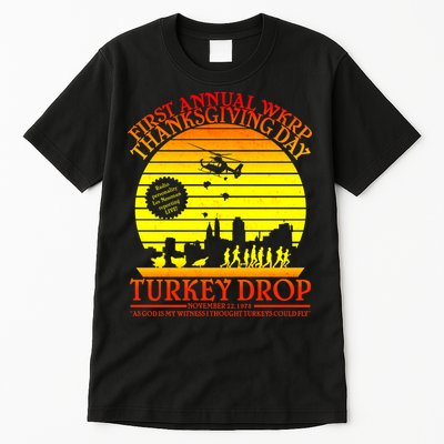 First Annual WKRP Thanksgiving Day Turkey Drop Retro Tall T-Shirt