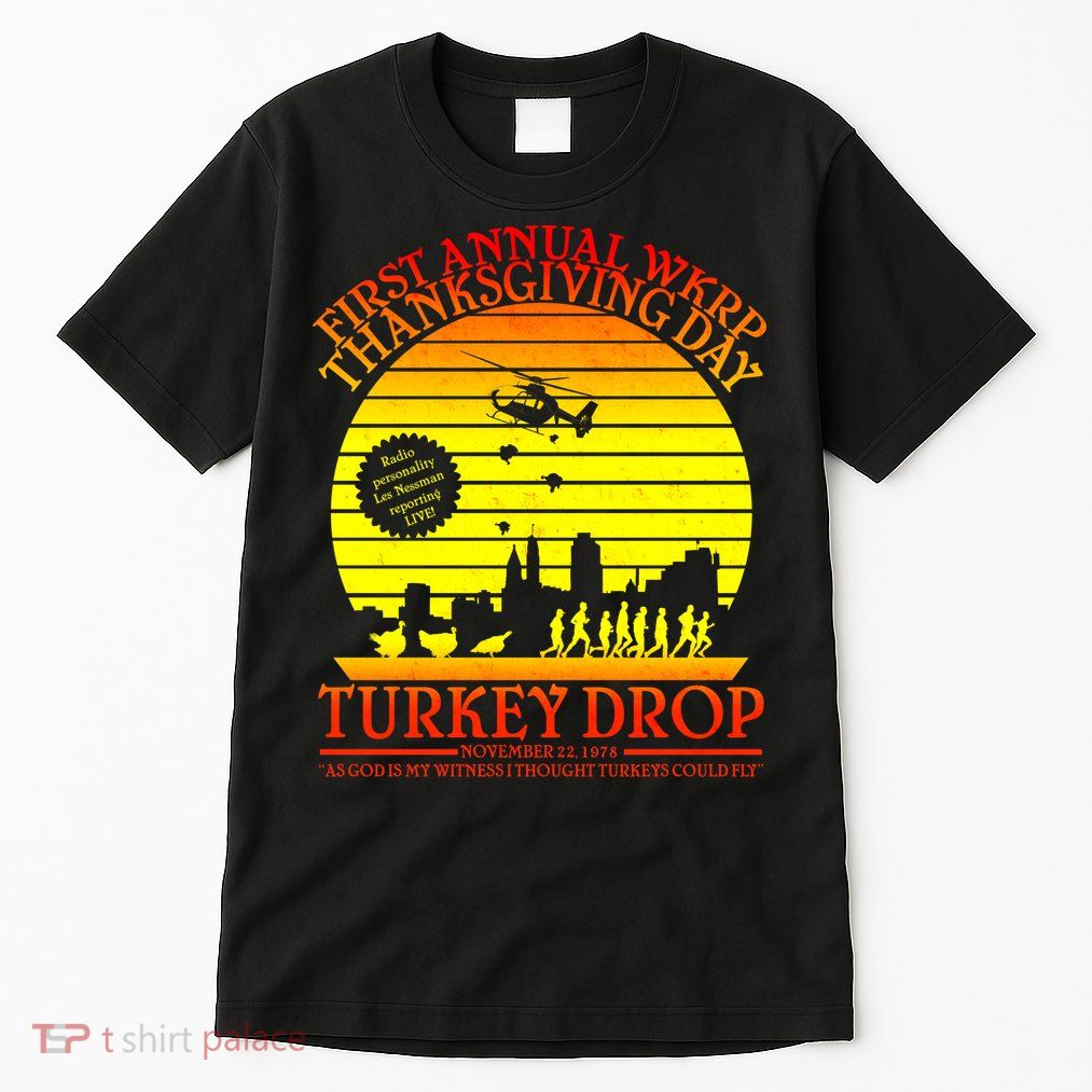 First Annual WKRP Thanksgiving Day Turkey Drop Retro Tall T-Shirt