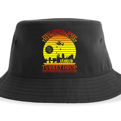 First Annual WKRP Thanksgiving Day Turkey Drop Retro Sustainable Bucket Hat