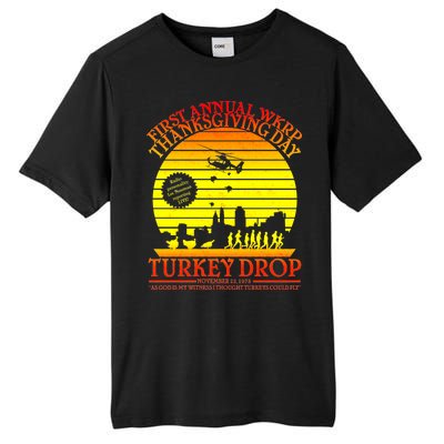 First Annual WKRP Thanksgiving Day Turkey Drop Retro Tall Fusion ChromaSoft Performance T-Shirt