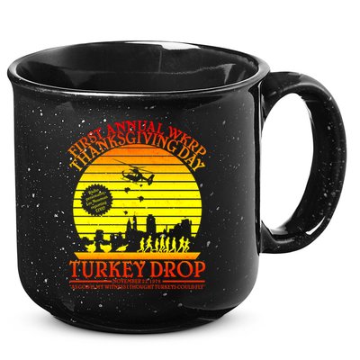 First Annual WKRP Thanksgiving Day Turkey Drop Retro 15oz Campfire Ceramic Mug