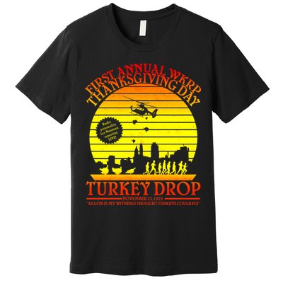 First Annual WKRP Thanksgiving Day Turkey Drop Retro Premium T-Shirt
