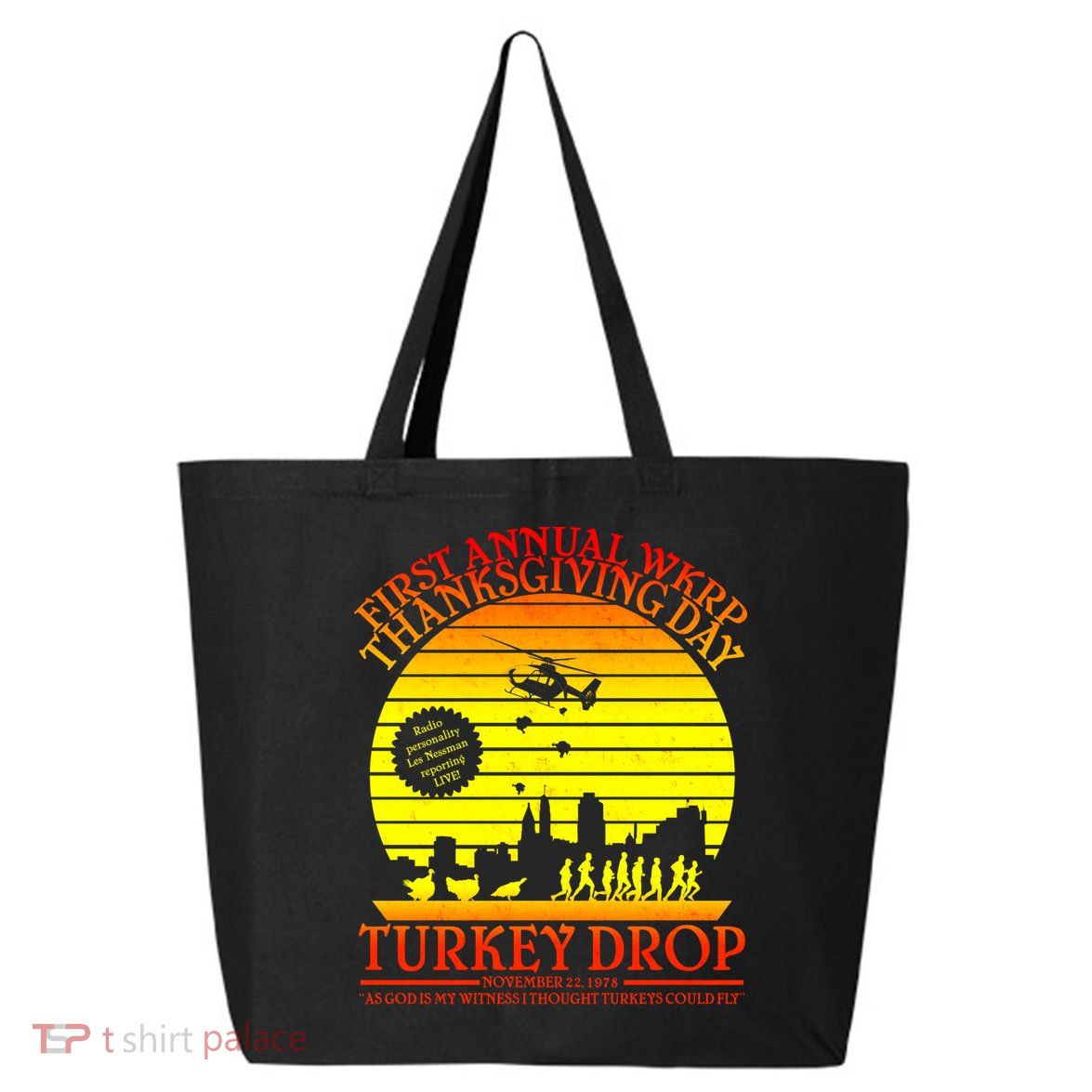 First Annual WKRP Thanksgiving Day Turkey Drop Retro 25L Jumbo Tote