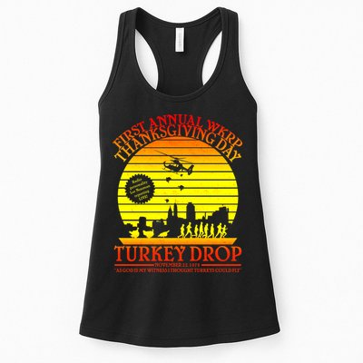 First Annual WKRP Thanksgiving Day Turkey Drop Retro Womens Tank Top