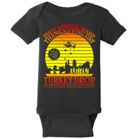 First Annual WKRP Thanksgiving Day Turkey Drop Retro Baby Bodysuit
