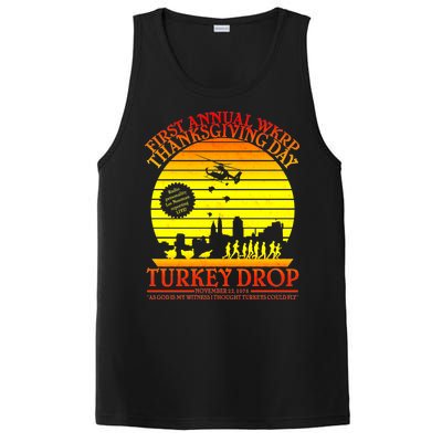 First Annual WKRP Thanksgiving Day Turkey Drop Retro PosiCharge Competitor Tank