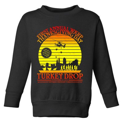 First Annual WKRP Thanksgiving Day Turkey Drop Retro Toddler Sweatshirt