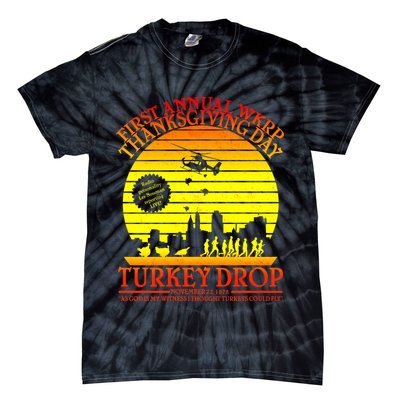First Annual WKRP Thanksgiving Day Turkey Drop Retro Tie-Dye T-Shirt