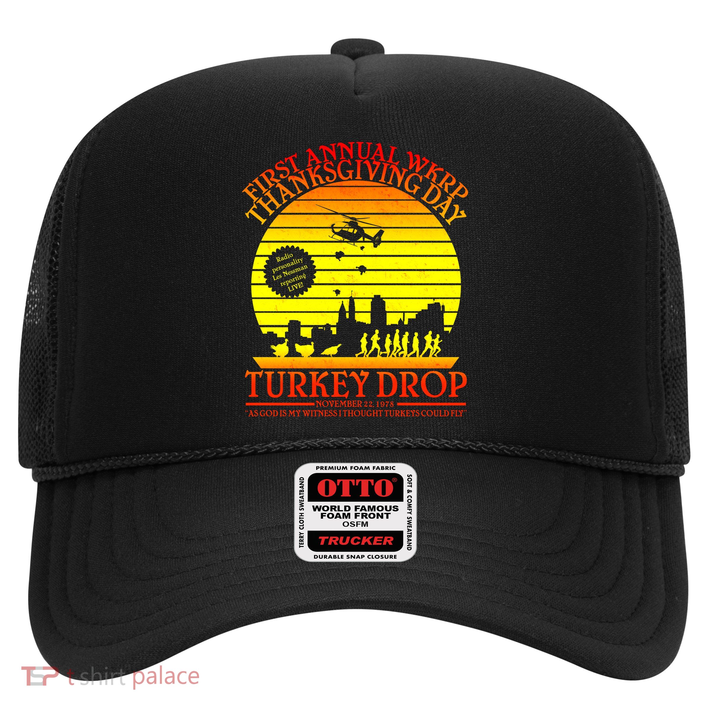 First Annual WKRP Thanksgiving Day Turkey Drop Retro Trucker Hat
