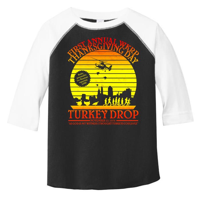 First Annual WKRP Thanksgiving Day Turkey Drop Retro Toddler Fine Jersey T-Shirt
