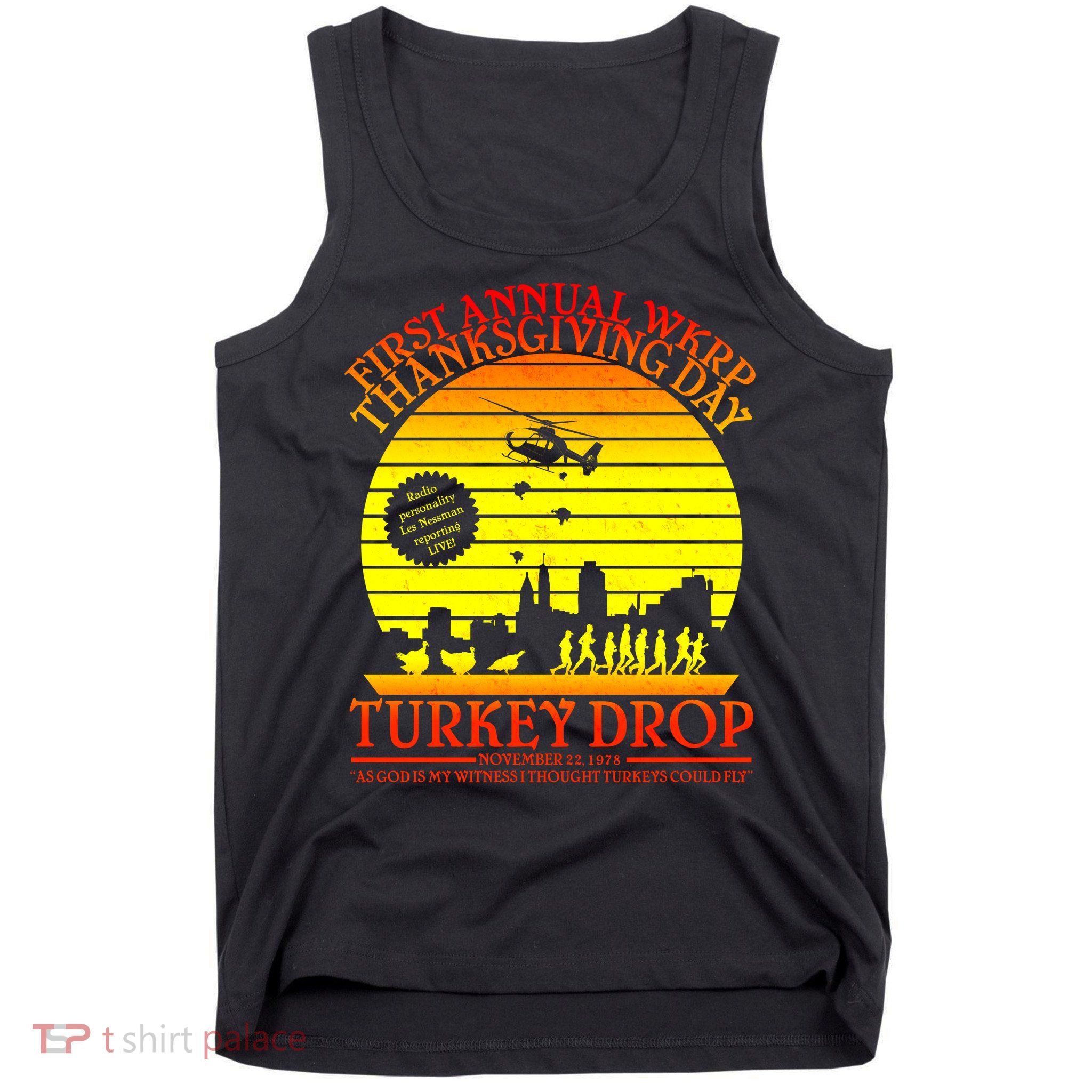 First Annual WKRP Thanksgiving Day Turkey Drop Retro Tank Top
