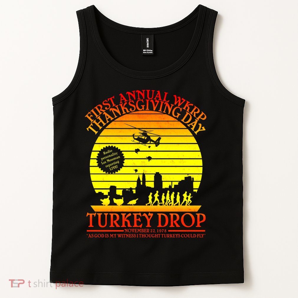 First Annual WKRP Thanksgiving Day Turkey Drop Retro Tank Top
