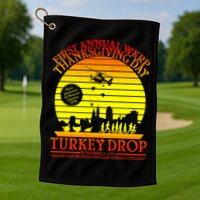 First Annual WKRP Thanksgiving Day Turkey Drop Retro Golf Towel