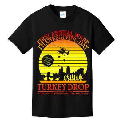 First Annual WKRP Thanksgiving Day Turkey Drop Retro Kids T-Shirt