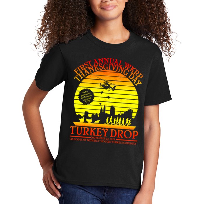 First Annual WKRP Thanksgiving Day Turkey Drop Retro Kids T-Shirt