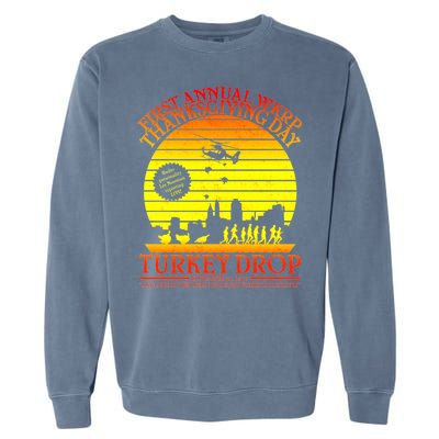 First Annual WKRP Thanksgiving Day Turkey Drop Retro Garment-Dyed Sweatshirt