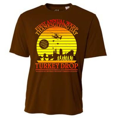 First Annual WKRP Thanksgiving Day Turkey Drop Retro Cooling Performance Crew T-Shirt