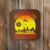 First Annual WKRP Thanksgiving Day Turkey Drop Retro Coaster