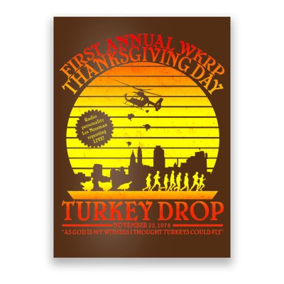 First Annual WKRP Thanksgiving Day Turkey Drop Retro Poster