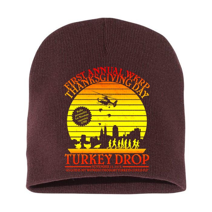 First Annual WKRP Thanksgiving Day Turkey Drop Retro Short Acrylic Beanie