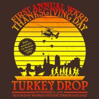 First Annual WKRP Thanksgiving Day Turkey Drop Retro Short Acrylic Beanie