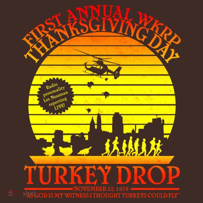 First Annual WKRP Thanksgiving Day Turkey Drop Retro Short Acrylic Beanie