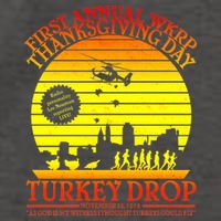First Annual WKRP Thanksgiving Day Turkey Drop Retro Vector Backpack