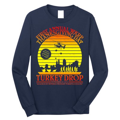 First Annual WKRP Thanksgiving Day Turkey Drop Retro Long Sleeve Shirt