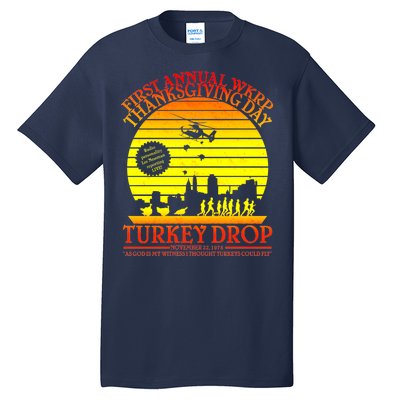 First Annual WKRP Thanksgiving Day Turkey Drop Retro Tall T-Shirt