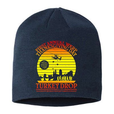 First Annual WKRP Thanksgiving Day Turkey Drop Retro Sustainable Beanie