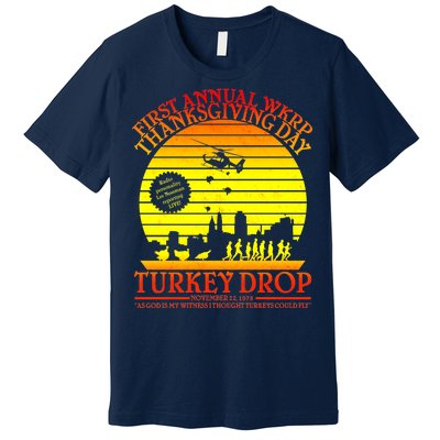 First Annual WKRP Thanksgiving Day Turkey Drop Retro Premium T-Shirt