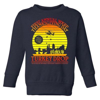 First Annual WKRP Thanksgiving Day Turkey Drop Retro Toddler Sweatshirt