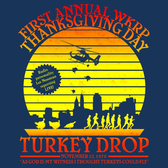 First Annual WKRP Thanksgiving Day Turkey Drop Retro Infant Baby Jersey Bodysuit