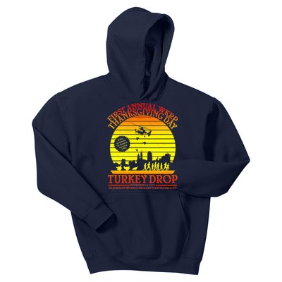 First Annual WKRP Thanksgiving Day Turkey Drop Retro Kids Hoodie