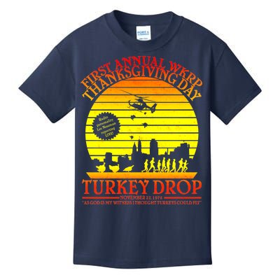 First Annual WKRP Thanksgiving Day Turkey Drop Retro Kids T-Shirt