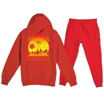 First Annual WKRP Thanksgiving Day Turkey Drop Retro Premium Hooded Sweatsuit Set