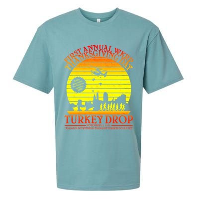 First Annual WKRP Thanksgiving Day Turkey Drop Retro Sueded Cloud Jersey T-Shirt