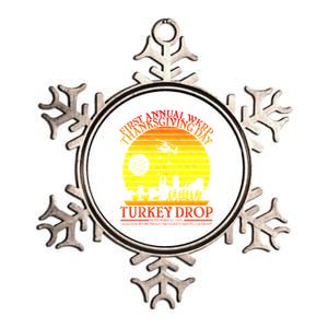 First Annual WKRP Thanksgiving Day Turkey Drop Retro Metallic Star Ornament