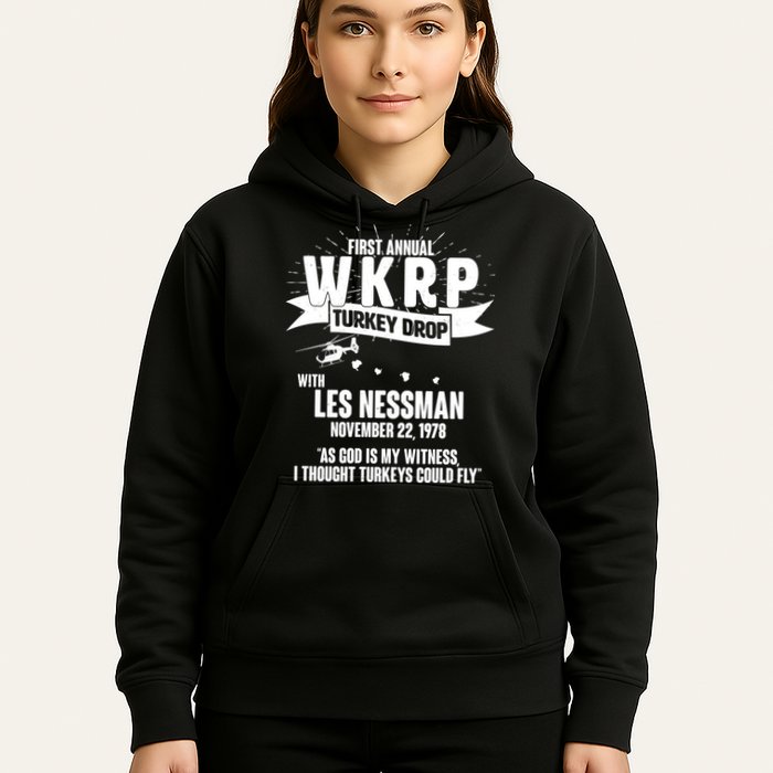 First Annual WKRP Turkey Drop With Les Nessman Hoodie