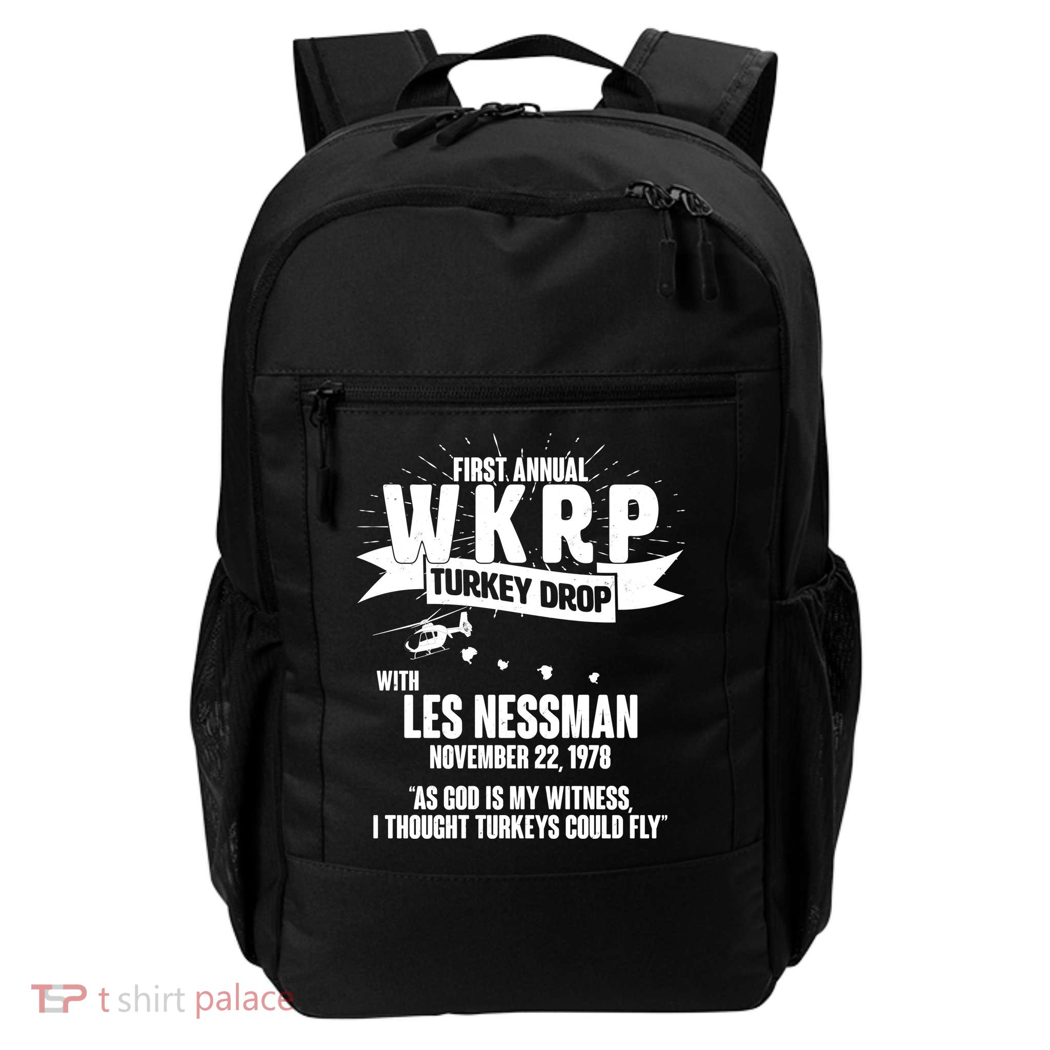 First Annual WKRP Turkey Drop With Les Nessman Daily Commute Backpack