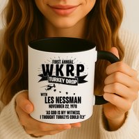 First Annual WKRP Turkey Drop With Les Nessman Mug