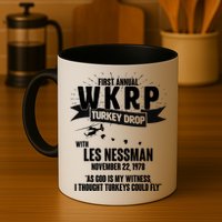 First Annual WKRP Turkey Drop With Les Nessman Mug