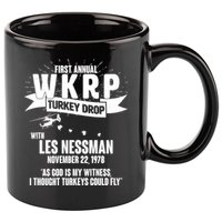 First Annual WKRP Turkey Drop With Les Nessman 11oz C Handle Ceramic Mug