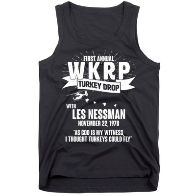 First Annual WKRP Turkey Drop With Les Nessman Tank Top