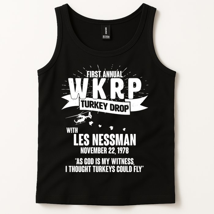First Annual WKRP Turkey Drop With Les Nessman Tank Top
